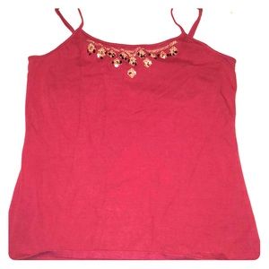 Mountain Lake Red Top  Sequined and Lined XL